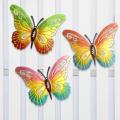 Metal Butterfly Wall Decor 7 Colors Butterflies Sculpture Iron Indoor Outdoor Hanging Wall Art for Garden Yard Fence Home Gift. 