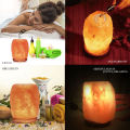 Himalayan Glow Salt Lamp, Wooden Base and Dimmable Bulb Control Night Lamp  (Crystal Salt). 