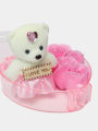 Premium Heart Tin Box Gift for Valentines Day Birthday Anniversary Teddy with Flowers Birthday Gift - Gift For Your Love One - Gift for couple - gift for birthday. 