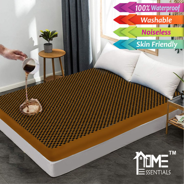 Waterproof Mattress Cover King Queen & Single Mattress Protector Anti Slip Double Bed Fitted Bed Sheet  By Home Essentials