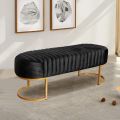 3 Seater Luxury sofa sitting Stool With Metal Stand- 3 seater Pouf Stool-Luxury Ottoman Stool. 
