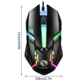 Limei S1 E-Sports LED Luminous Backlit Wired Mouse USB Wired For Desktop Laptop Mute Office Computer Gaming Mouse. 