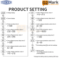 TOMZN Din Rail Dual Display Adjustable Over Voltage Current and Under Voltage Protective Device Protector Relay TOVPD1-60-EC 60A 220V 230V Surge Protector. 