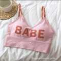 Women's BABE print Bra Soft Paded. 