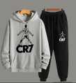 New Cristiano Footballer CR7 Hoodie And Trouser Winter Arrival Warm Fleece Track suit Drawstring Hood For Men. 