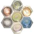 1 Pair of Soft Contact Color Lenses Eye Makeup - Blue Hazel Green Gray with FREE Lenses Solution, Container and Bag. 