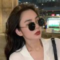Retro Round Polarized Sunglasses Men Brand Designer Sun Glasses Vintage Women Alloy Metal Frame Black Lens Eyewear. 