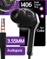 Audionic Icon Earphone | Hi-Fi Earphone Clear Treble Extra Bass Wired Stereo Handsfree With HD Mic | Wired hand free with 3.5 mm jack | premium quality earphones | High Quality Earphones. 
