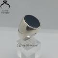Natural Black Aqeeq Ring , Black Onyx Ring , Black Agate Stone Ring For Men. 