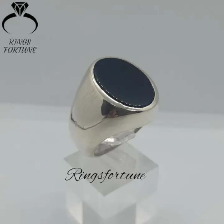 Natural%20Black%20Aqeeq%20Ring%20,%20Black%20Onyx%20Ring%20,%20Black%20Agate%20Stone%20Ring%20For%20Men%20-%20Image%202