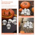 10Pcs Creativity Halloween Mini Skeleton Head Terrifying Table Decor Skull Heads Scary Props Halloween Decor Props Skulls Decoration for Halloween Party. 