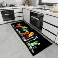 Fruit And Vegetable 3D Print Pattern Non-slip Kitchen Rugs Kitchen Floor Mat Hallway Entrance Door Mat Bathroom Carpet Alfombra. 