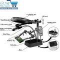 TE-800 Soldering Magnifier Auxiliary Clip Magnifier with LED Light 3 in 1 Hand Soldering Iron Holder Station. 