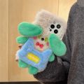 Fashion Cute Plush Dog Phone Case For iPhone 14 Plus 11 12 13 Pro Max Soft Cover Kawaii Cartoon Protective Cases For 14 Pro Capa. 