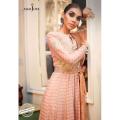 "ASIM JOFA Signature Embroidered Collection Multi Cotton Net  3PC -Unstitched Suit for Women". 