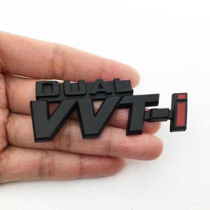Car 3D Metal DUAL VVT-i VVTi Logo Decal Sticker For TOYOTA Camry COROLLA Car Body Tail Emblems Badge Side Fender Stickers