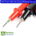 1 Pair HC50 770 mm 1000V 0.8m Probe Test Lead Wire Pen Needle Tip for Universal Digital Multimeter Tester Wire Cable Test HC50 Leads by Electrica. 