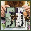 cute protective case Phone Case For Huawei Y6P Skin-friendly feel Cartoon Bear bracelet soft case phone case Simplicity. 