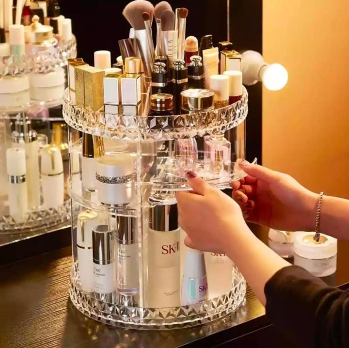 Cosmetic Rack Setting Original Good Quality 360 Degree Rotating Makeup Storage Rack Height ...