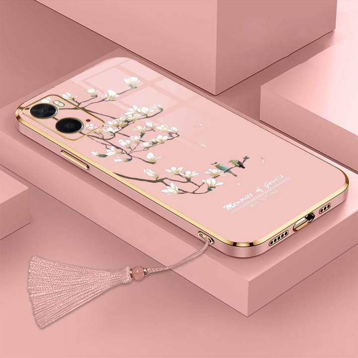 Casing%20For%20OPPO%20A76%204G%20A36%204G%20A96%204G%20Luxury%20Beautiful%20mapies%20with%20flower%20Camera%20Protection%20Phone%20Case%20Plating%20Edges%20Silicone%20Soft%20Cover%20With%20Free%20Lanyard%20-%20Image%205