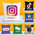 Factory Direct Red and Black YouTube Logo Pillowcase Company Logo Advertising Pillow Cushion Wholesale Dropshipping. 