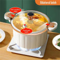 Non-Stick Micro Pressure Cookers High Quality Heavy Weight Enamel Micro Pressure Cooker, 8l Large Capacity Multifunctional Time Saving Non Stick Stockpot, Pressure Cooker Soup Stew Pot Plumpy Push-Pull Lock Pressure Cooker Soup Pot for Kitchen. 