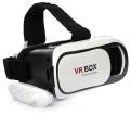 VR Box 3D Virtual Reality Glasses (White/Black) With Free Bluetooth Remote Controller (White). 