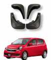 Daihatsu Mira 2006 - 2017 Mud Flaps - 4 Piece Set - Splash Guards - Black. 