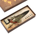 Quill Pen Set Fadeless Comfortable Grip Feather Dip Pen Set. 
