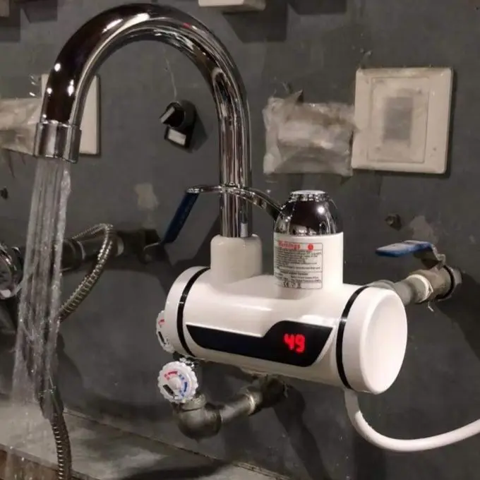 Hot electric  Water Tap - instant electric geyzer, Water Heater, Digital Display with Shower Head for kitchen and bathroom