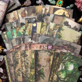 Emotion HENG 48 pcs Vintage material paper hand made Background paper Creativity Decorative Scrapbooking material Junk Journal Supplies. 