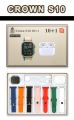 S10 Plus 1 Crown Smart Watch with AirPod - Wireless Charging, 7 Straps, Multi-Function, Budget-Friendly. 