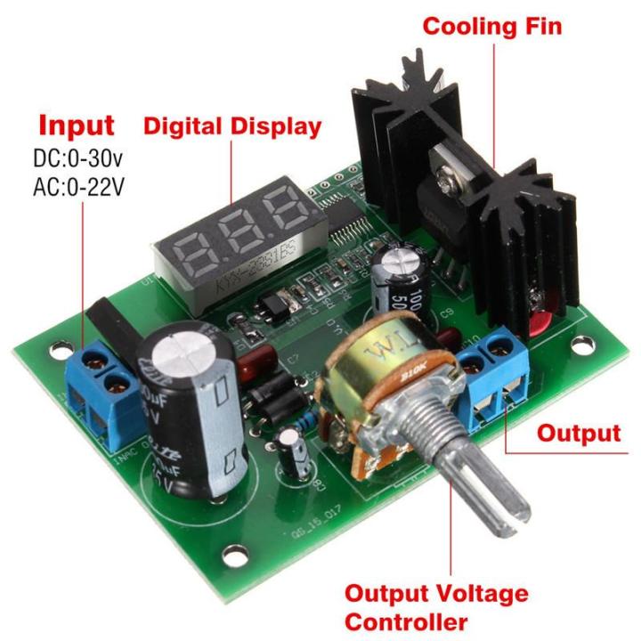 LM317 Adjustable Voltage Regulator Step-down  Module w/ LED Meter  -
