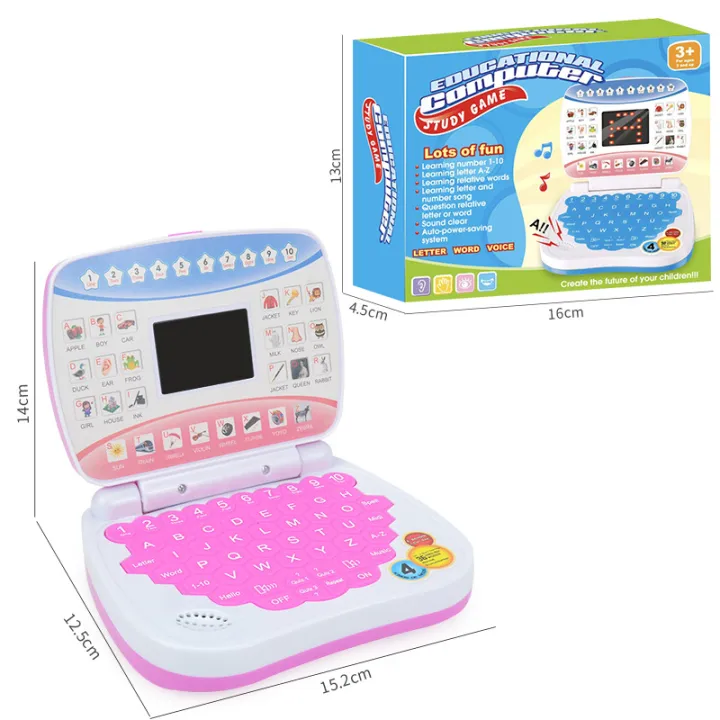 Fake Computer Screen For Toddlers Mini Simulation Laptop Led Display Screen Kids Children Educational ...