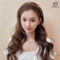 Korean Style Widen Fishbone Braid Headbands Pearl Wig Twist Handmade Retro Head Hoop Temperament Fairy Hair Accessories. 