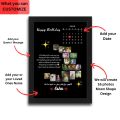 Moon Shape Customized Picture Photo Frame, Customized Frame with Calendar + Customized Message with upto 16 Pictures in Moon Shape, Customized Wall Mount Frame, Customized Photo Frame, Birthday Gift, Anniversary Gift, Wedding Gift, Gift for Friends. 