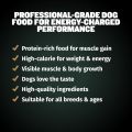 Bully Max Pro 2X High Calorie & High Protein Dry Dog Food for Puppy & Adult Dogs - Healthy Weight Gain & Muscle Building for Small & Large Breeds - Slow-Cooked, 600 Calories/Cup, Chicken Flavor,  500gm,. 