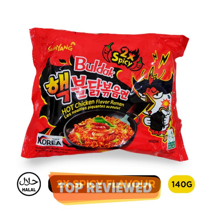 Samyang 2X Spicy Noodles 140 gram | Instant Noodles | (RED) Imported Noodles | Korean Noodles | Spicy Noodles | Ramen noodles