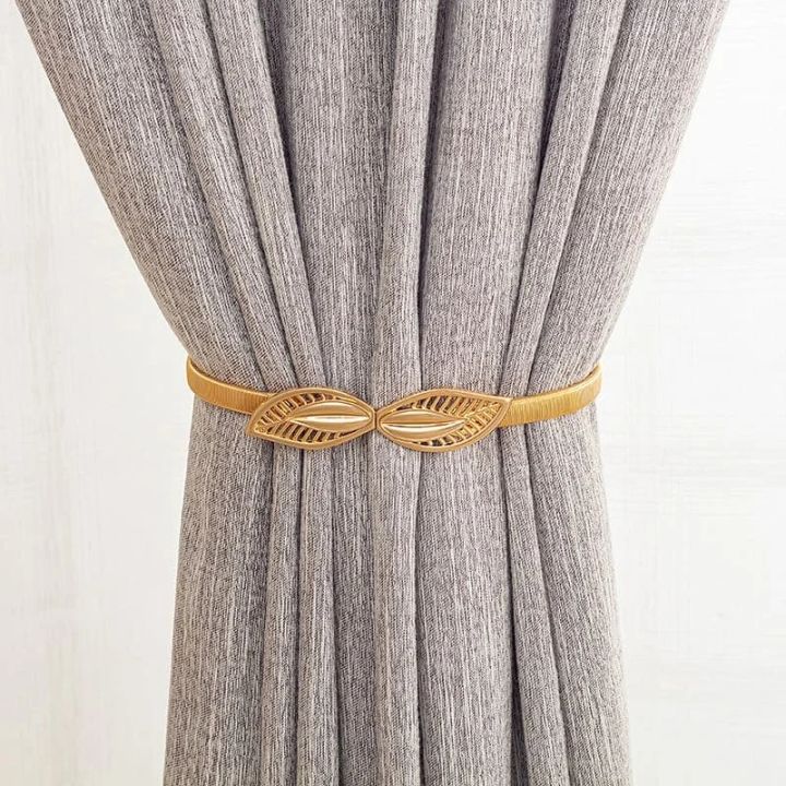 Metal%20Curtain%20Tiebacks%20Leaf%20Shape%20Adjustable%20Drapery%20Holders%20-%20Image%203
