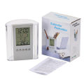 Pen Holder Calendar Digital LCD Desk Alarm Clock. 