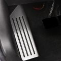2x For Tesla Model 3 Y 2021 2022 Aluminum Alloy No Drilling Accelerator Brake Pedals Pad Anti-Slip Rest Pedals Cover Auto Parts-（grey）. 