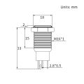 16mm Metal Push Button Switch Ring LED Light 12V Momentary Latching Type Start Stop Power Button NO NC Red Blue 24V 36V 48V 110V 220V Self-lock Self-reset. 