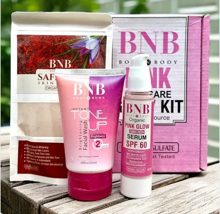 Pink Glow Kit – Tone Up Facial Wash + Saffron Face Mask + Pink Glow ...