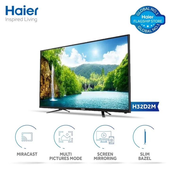 Haier%2032"%20H-CAST%20LED/TV%20D2M%20Series/32D2M%20(Miracast%20Screen%20Mirroring/%20Multi%20Pictures%20Mode/%20Slim%20Bezel)/%202%20Years%20Warranty%20-%20Image%204