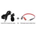 Collar Mic With 3.5mm Ctia Trrs Microphone Aux Cable Adapter Red. 