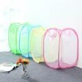 Foldable Net Laundry Basket (Multicolour). 