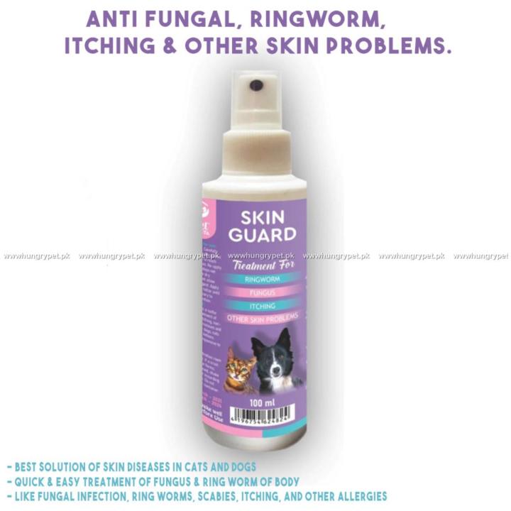 Skin Guard Spray 100ml - Anti Fungal, Ringworm, Itching & Other Skin Problems for pets
