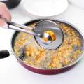 Kitchen Tool - 2 in 1 Food Tong Kitchen Knife Filter Stainless Steel Strainer Spoon Frying Oil Kitchen Strainer Clip Accessories. 