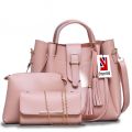 3-Piece Casual PU Leather Handbag Set for Women - Large Capacity, Shoulder & Crossbody Bags. 