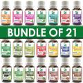 Bio Shop™ Set of 21 Essential Oils Aromatherapy Essential Oil - Lavender, Orange, Rosemary, Teatree, Peppermint, Eucalyptus,  Cedarwood, Cinnamon, Palma Rosa, Patchouli,  and more 100% Pure & Natural. 